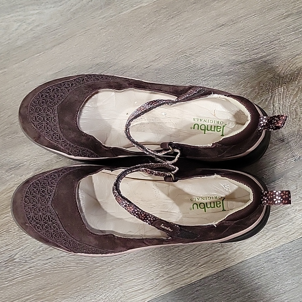 Jambu Cornflower Suede Brown Ankle Strap